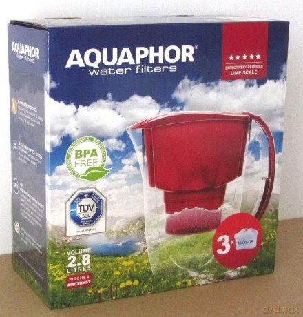 Dzbanek 2,8l Amethyst+Komplet 3 Wkładów Filtrujących B100-25 Biały