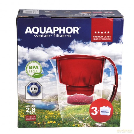 Dzbanek 2,8l Amethyst+Komplet 3 Wkładów Filtrujących B100-25 Biały