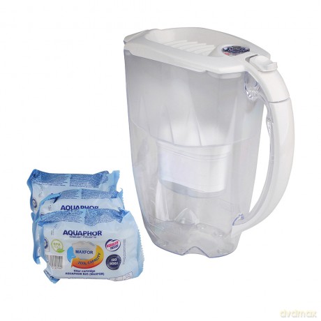 Dzbanek 2,8l Amethyst+Komplet 3 Wkładów Filtrujących B100-25 Biały