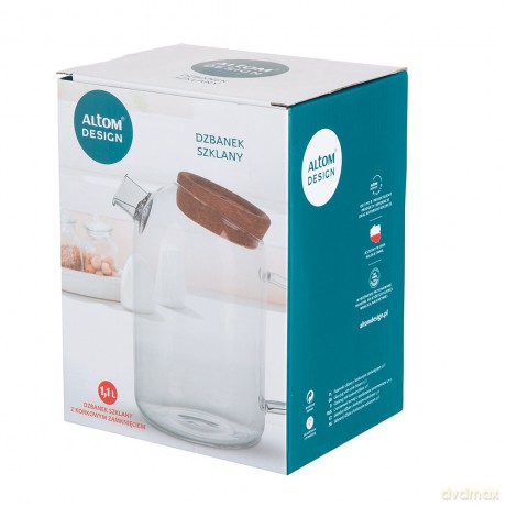 Dzbanek Borosilikat z Korkowym Zamknięciem 1,1l (Color Box)