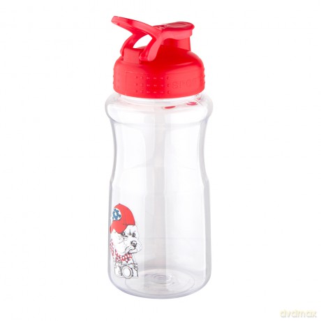 Easy Morning Butelka Plastikowa Na Wodę z Czerwoną Nakretką 500 Ml Dek. York