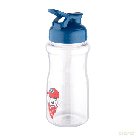 Easy Morning Butelka Plastikowa Na Wodę z Granatową Nakrętką 500 Ml Dek. Labrador