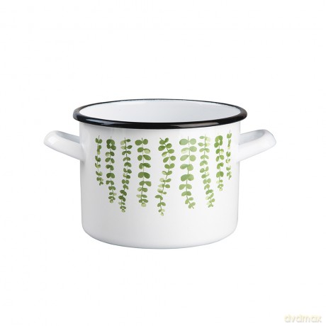 Eukaliptus Garnek Prosty 3,3l Śr.18cm Wys.14cm Biały