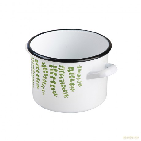 Eukaliptus Garnek Prosty 3,3l Śr.18cm Wys.14cm Biały
