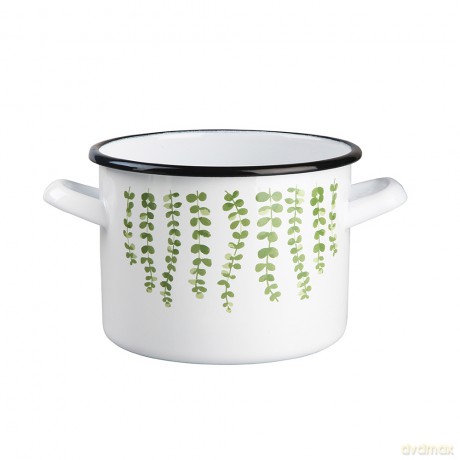 Eukaliptus Garnek Prosty 4,4l Śr.20cm Wys.15cm Biały