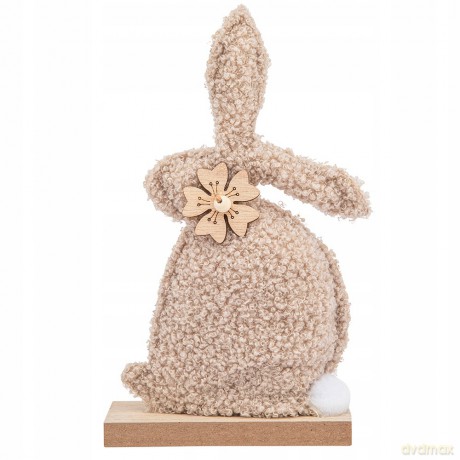 Figurka Boucle Zając 12x5x22 cm Kol. Beżowy