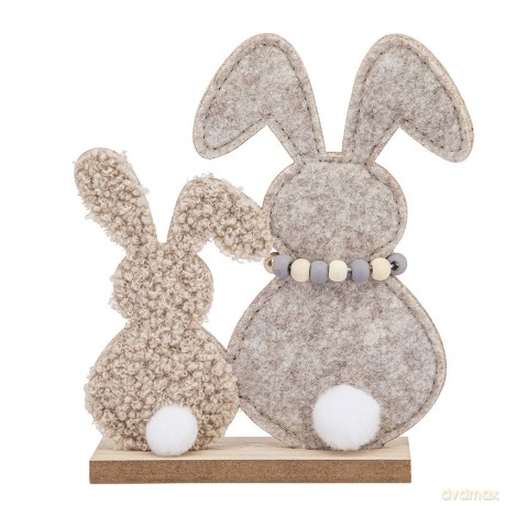 Figurka Boucle Zając 13x4,5x17 cm Kol. Beżowy