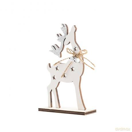 Figurka Drewniana 15,5x10,5x4 cm Dek. Renifer