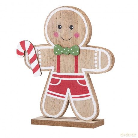 Figurka Drewniana Ciastuś 15,5x4x18 cm Dek. A