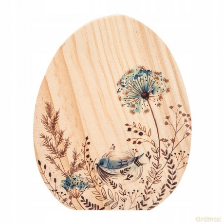 Figurka Drewniana Jajko 12x1,5x15 cm Dek. Serenity