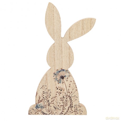 Figurka Drewniana Zając 11x2x21 cm Dek. Serenity