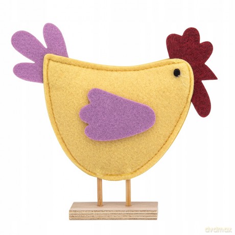 Figurka Filcowa Kurka 18x18x5 cm Kol. Żółty