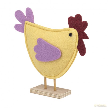 Figurka Filcowa Kurka 18x18x5 cm Kol. Żółty
