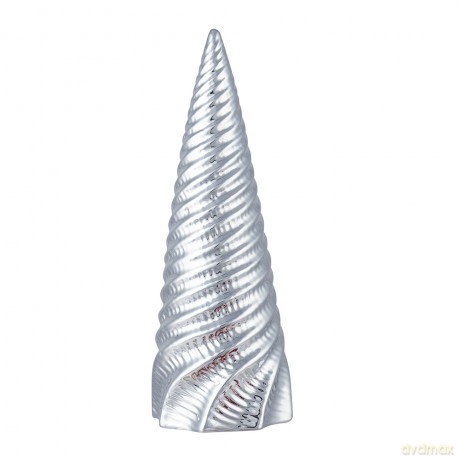Figurka Porcelanowa Choinka 8x7,5x14 cm Srebrna