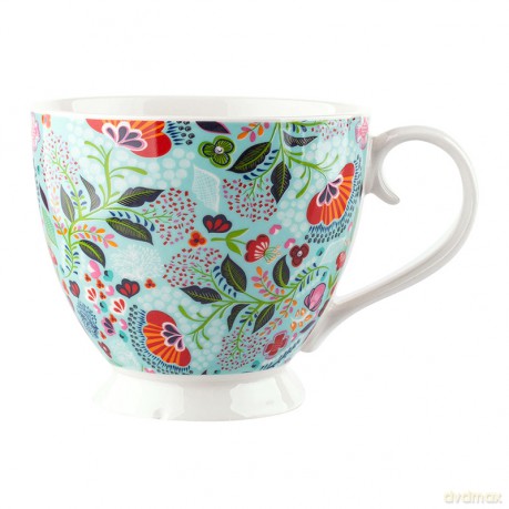 Folk Flowers Filiżanka Jumbo Na Stopce Nbc 350 Ml Dek. I