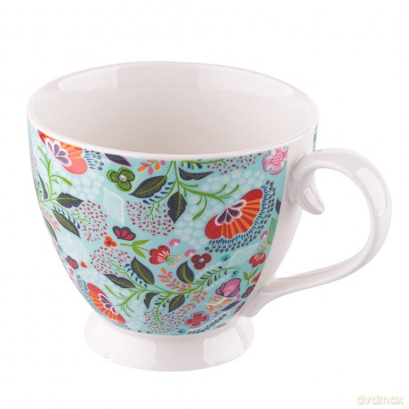 Folk Flowers Filiżanka Jumbo Na Stopce Nbc 350 Ml Dek. I