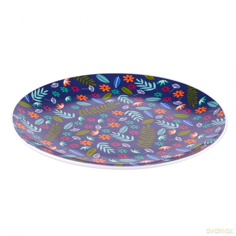 Folk Talerz Deserowy Nbc 20 cm Granatowy