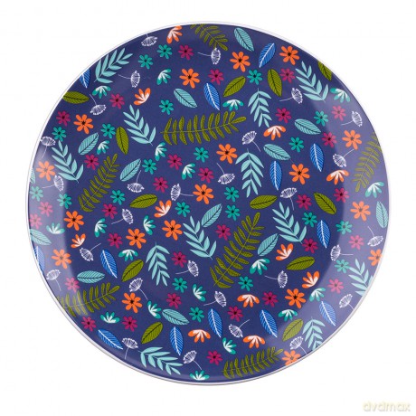 Folk Talerz Deserowy Nbc 20 cm Granatowy
