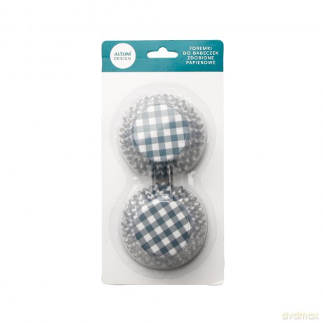 Foremki Do Babeczek Zdobione 100szt Dek. Kratka 5x3,5cm (Altomdesign)