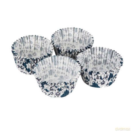 Foremki Do Babeczek Zdobione 100szt Dek. Serca 5x3,5cm (Altomdesign)