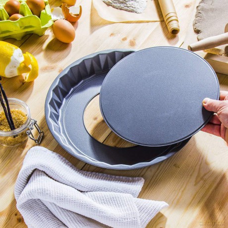 Forma Do Tarty Śr.28cm z Wyjmowanym Dnem Non-Stick Szara (990-66)