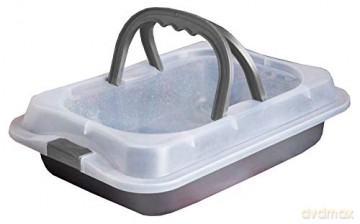 Forma Prostokątna Do Ciasta 36,3x24,5x H5,5cm z Plastikową Pokrywą I Uchwytem
