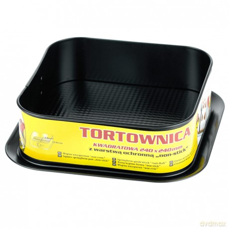 Forma Tortownica Kwadratowa 240 Non-Stick Czarna (990-47)