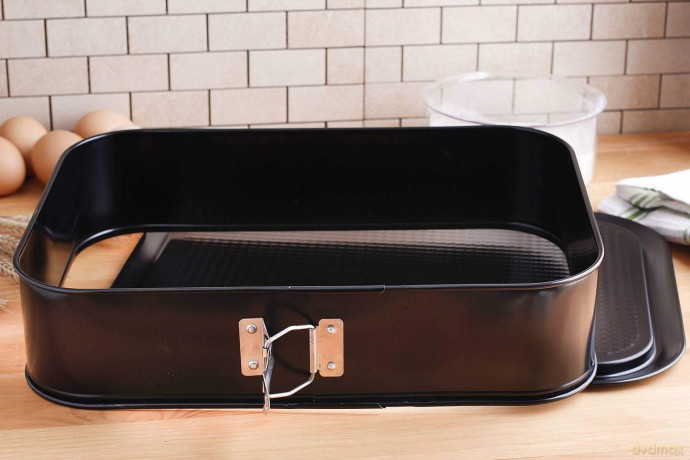 Forma Tortownica Prostokątna 340x240 Non-Stick Czarna (990-55)