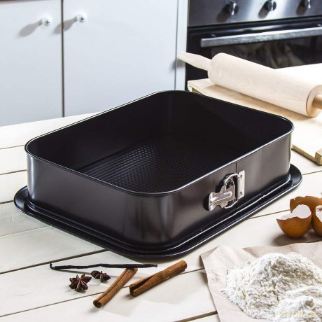 Forma Tortownica Prostokątna 340x240 Non-Stick Czarna (990-55)