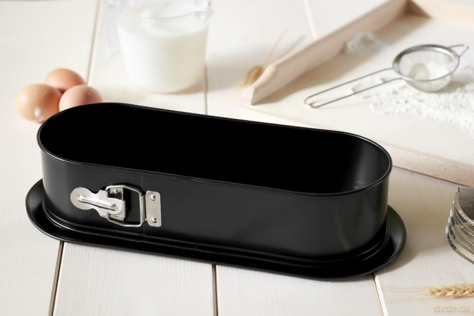Forma Tortownica Prostokątna Wąska 340x120 Non-Stick Czarna (990-60)