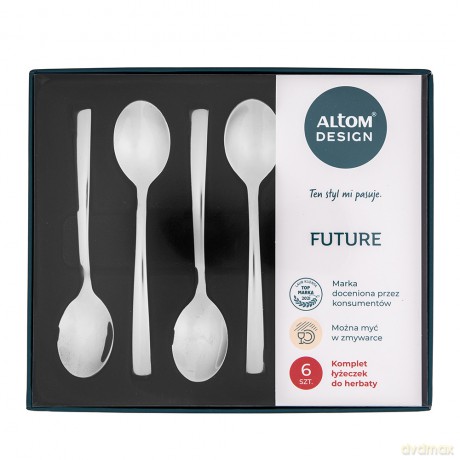 Future Komplet 6 Łyżeczek Do Herbaty Pudełko Flok New