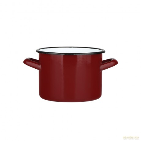 Garnek Prosty 1,5l Śr.14cm Wys.11cm Czerwień