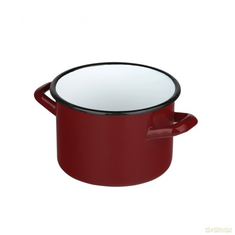 Garnek Prosty 1,5l Śr.14cm Wys.11cm Czerwień