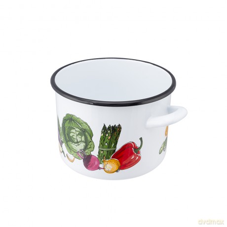 Garnek Prosty 1,5l Śr.14cm Wys.11cm Dek. Warzywa