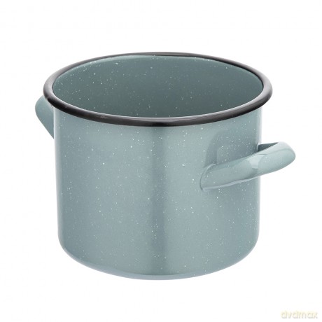 Garnek Prosty 1,5l Śr.14cm Wys.11cm Szałwiowy Nakrapiany