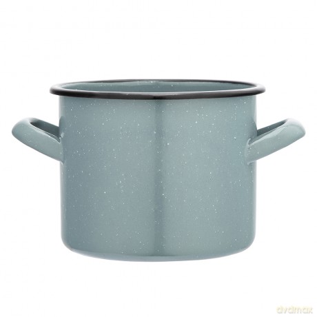 Garnek Prosty 1,5l Śr.14cm Wys.11cm Szałwiowy Nakrapiany