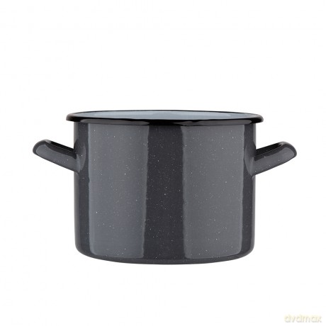 Garnek Prosty 1,5l Śr.14cm Wys.11cm Szary Nakrapiany