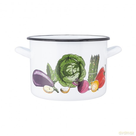 Garnek Prosty 2,2l Śr.16cm Wys.12cm Dek. Warzywa