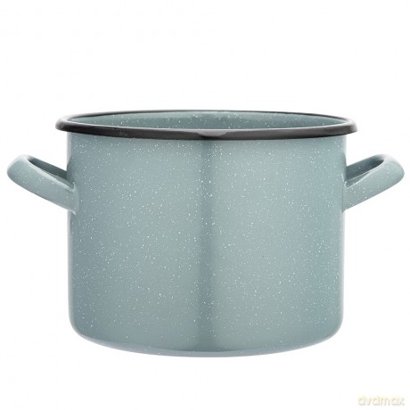 Garnek Prosty 2,2l Śr.16cm Wys.12cm Szałwiowy Nakrapiany