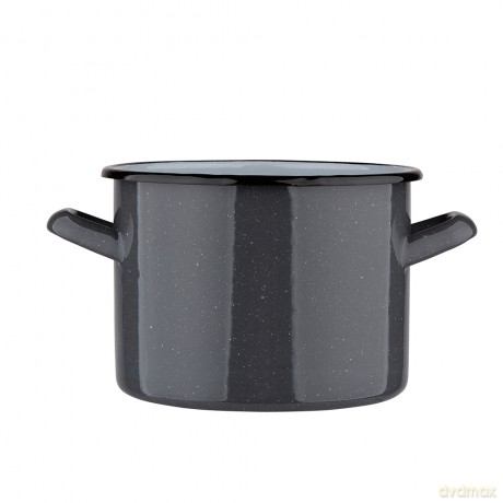 Garnek Prosty 2,2l Śr.16cm Wys.12cm Szary Nakrapiany
