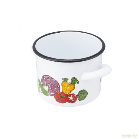 Garnek Prosty 3,3l Śr.18cm Wys.14cm Dek. Warzywa