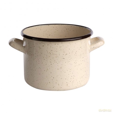 Garnek Prosty 3,3l Śr.18cm Wys.14cm Krem Nakrapiany