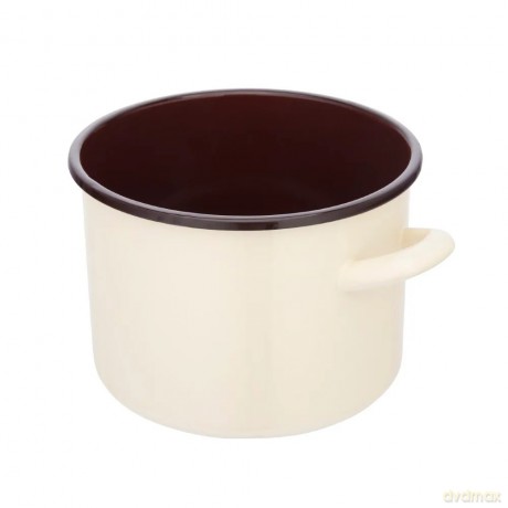 Garnek Prosty 3,3l Śr.18cm Wys.14cm Krem/Ciemny Środek