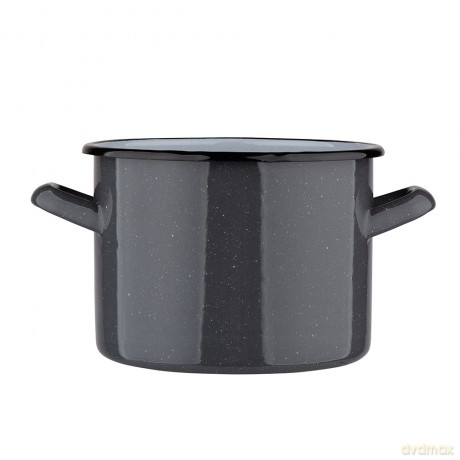 Garnek Prosty 3,3l Śr.18cm Wys.14cm Szary Nakrapiany