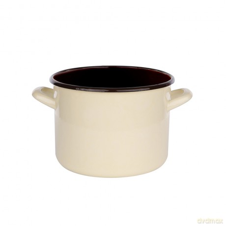 Garnek Prosty 4,4l Śr.20cm Wys.15cm Krem/Ciemny Środek