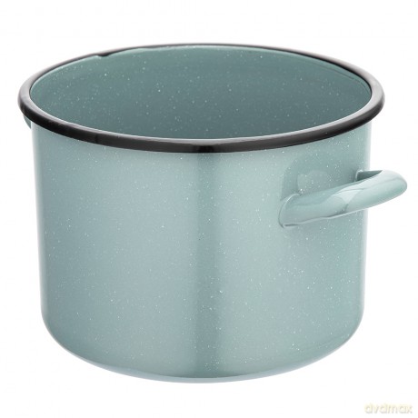 Garnek Prosty 4,4l Śr.20cm Wys.15cm Szałwiowy Nakrapiany