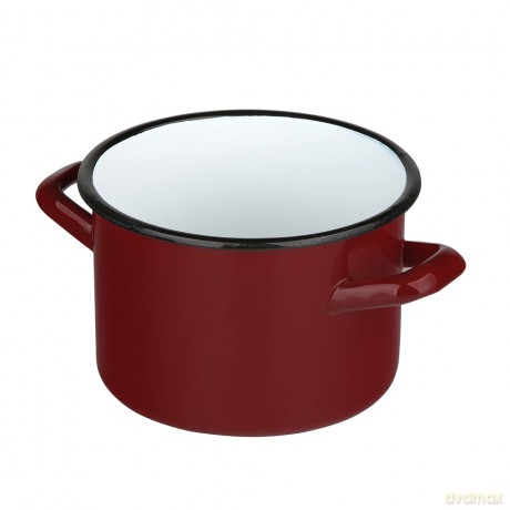 Garnek Prosty 5,8l Śr.22cm Wys.16cm Czerwień
