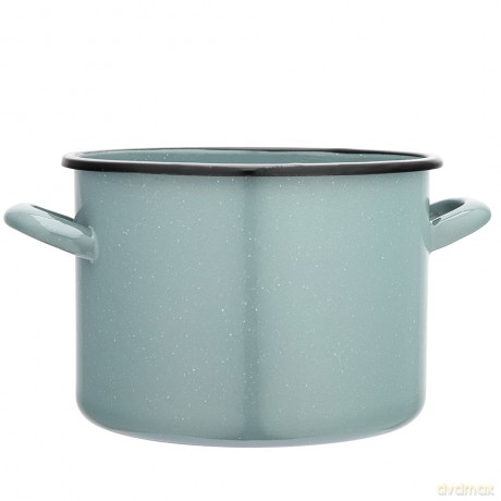 Garnek Prosty 5,8l Śr.22cm Wys.16cm Szałwiowy Nakrapiany