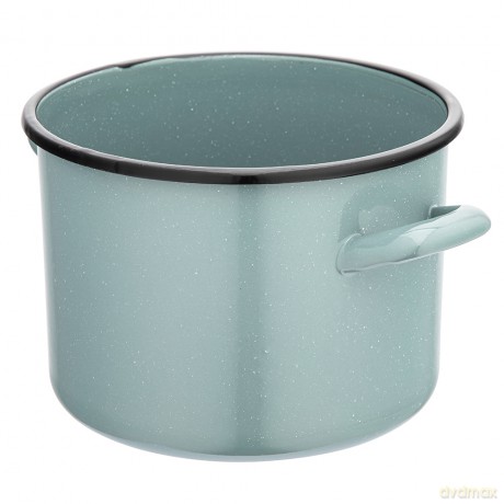 Garnek Prosty 5,8l Śr.22cm Wys.16cm Szałwiowy Nakrapiany