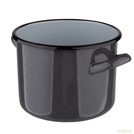 Garnek Prosty 5,8l Śr.22cm Wys.16cm Szary Nakrapiany